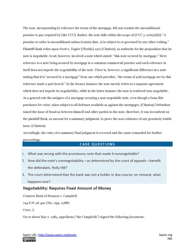 Business Law and the Legal Environment - Page 789